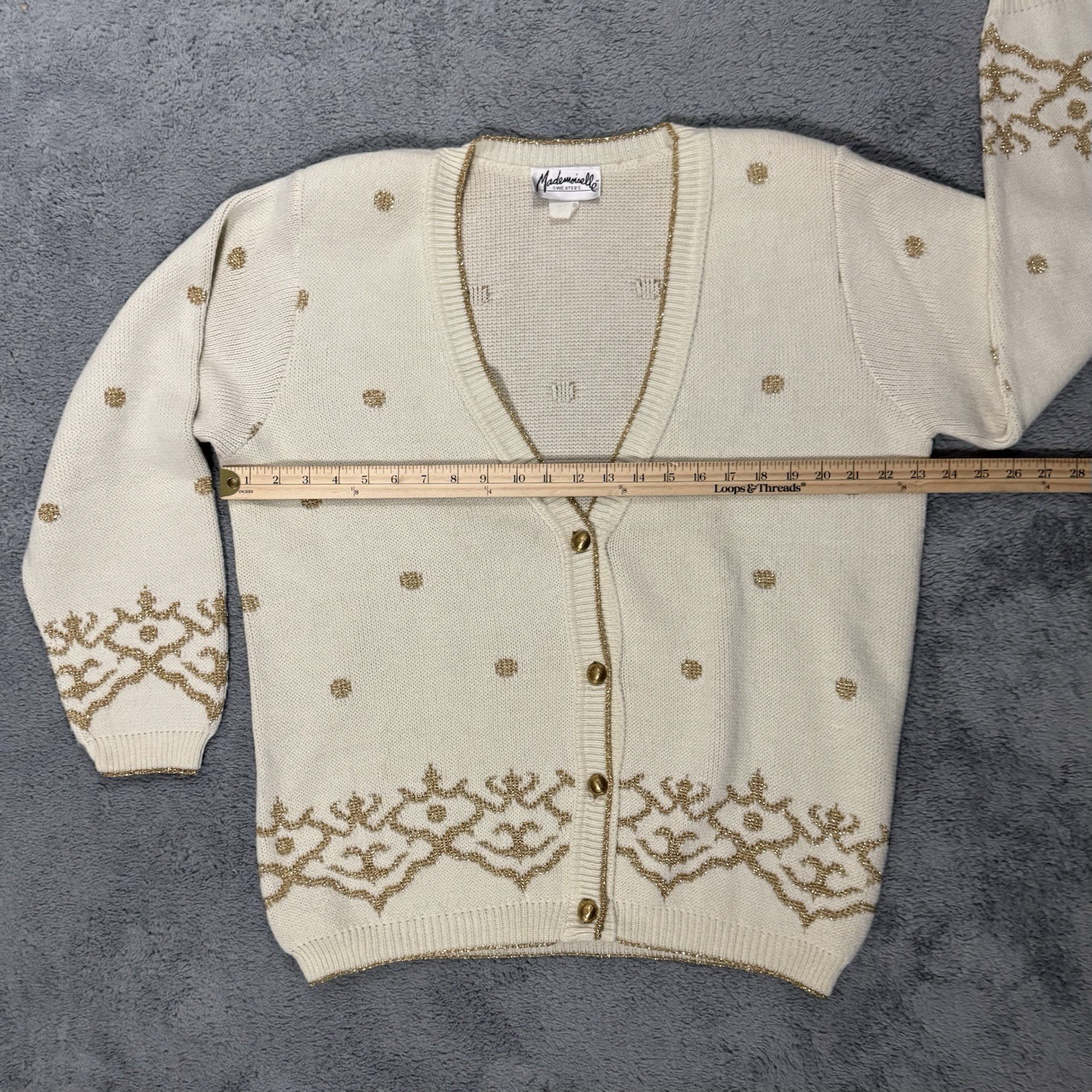 Mademoiselle Sweaters Knit Vintage Women Skirt Top Cardigan Sweater 12/14 Read