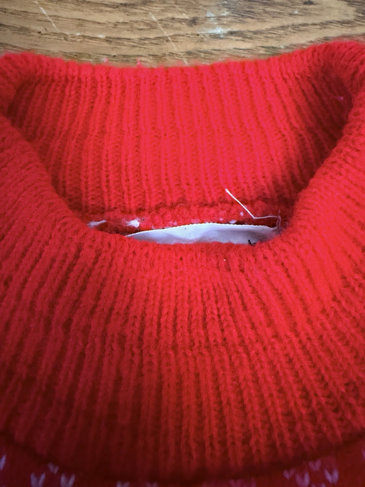 70s/80s Vintage Hewlett Knitting Mills Red Fair Isle Sweater No Size/Medium