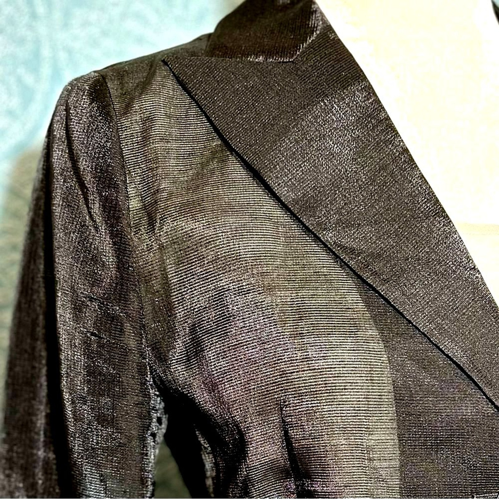Vintage LiibeZone Sheer Black Fitted Blazer Sz S