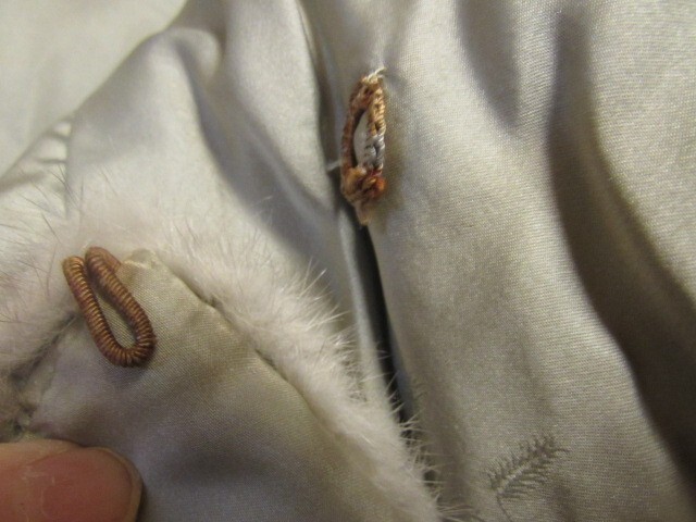 Vintage 50’s Cerulean Mink Fur Convertible Cape Stole Silver Gray Nice!