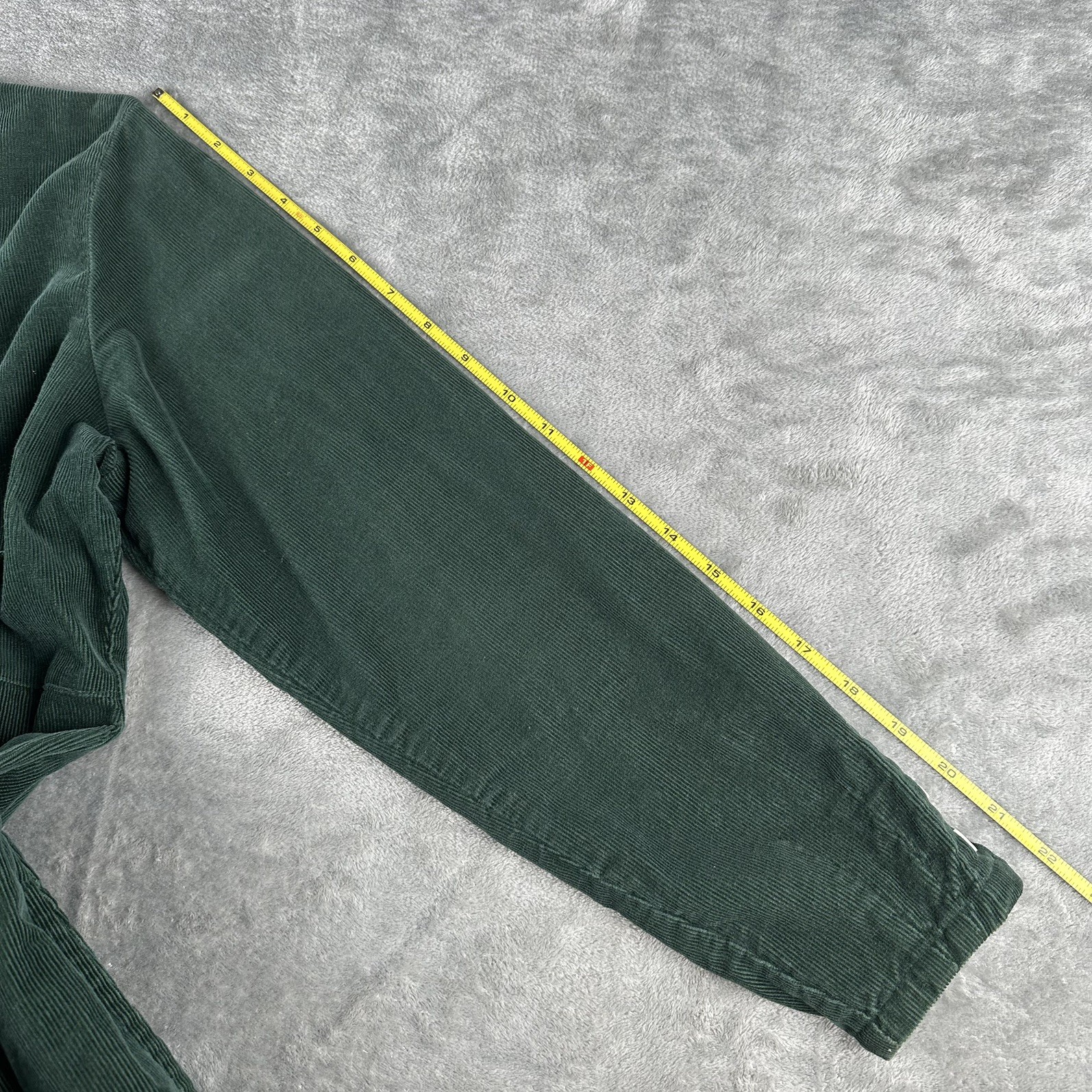 Vintage Corduroy Green Midi 10P Dress Renaissance Festival Prairie Boho Cottage