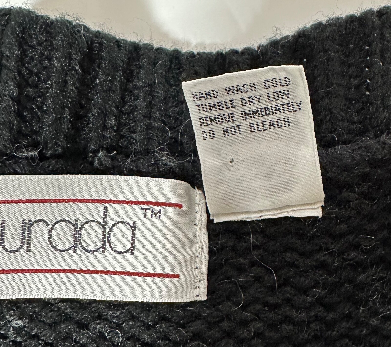Vintage 80s 90s Maurada Black White Silver Geometric Diamond Holiday Sweater