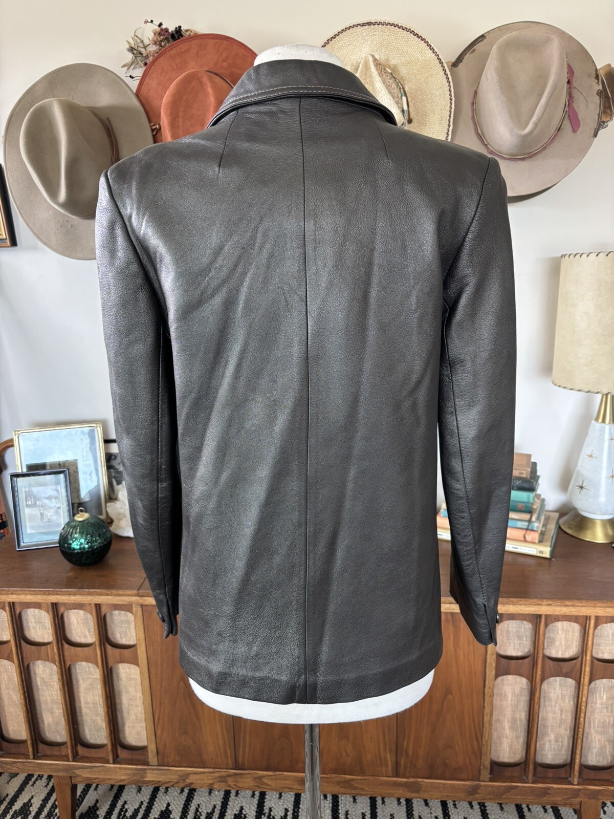 Vintage 80s Skin Gear Leather Jacket Women’s Soft Gray Sz S M