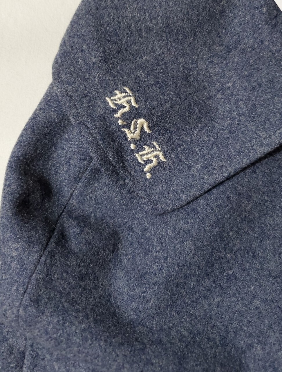 Vintage Snowhite Garment Sales Blue Red Lined Heavy Wool Nurse Cape Cloak, EUC