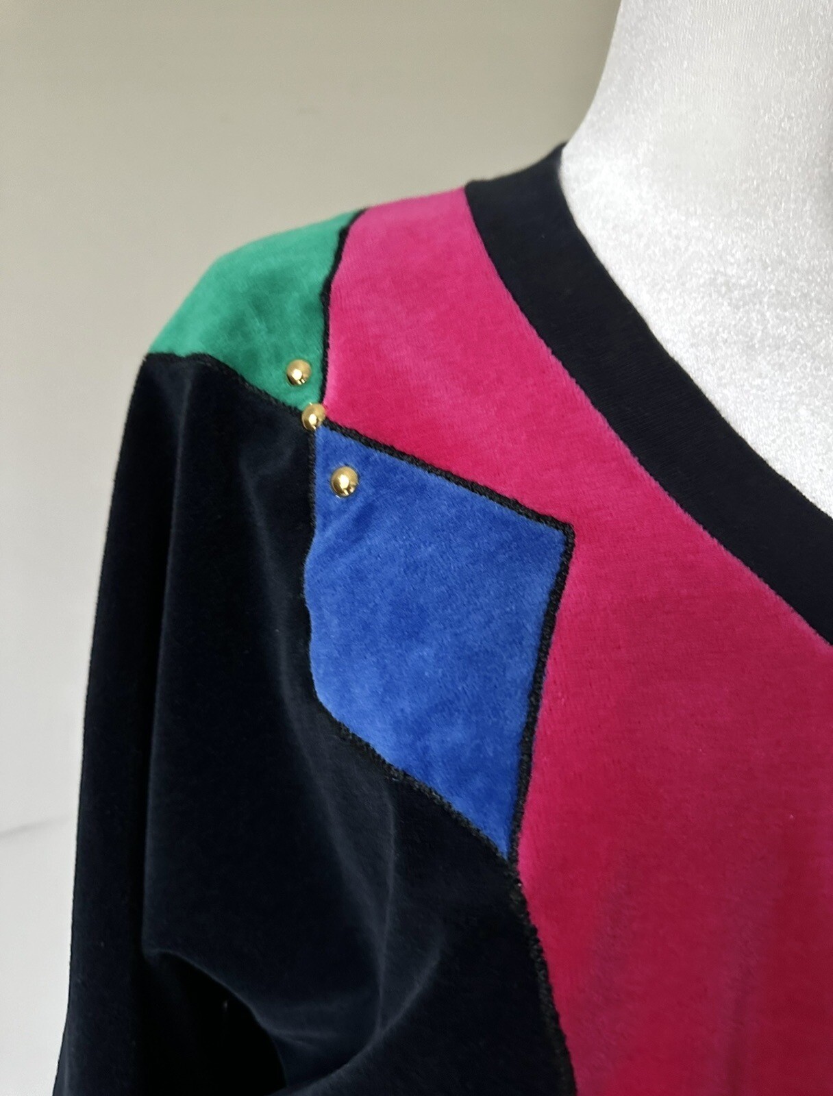 Vintage Womens 80s 90s Velour Pullover by YS Sport (Young Stuff) Size 2X