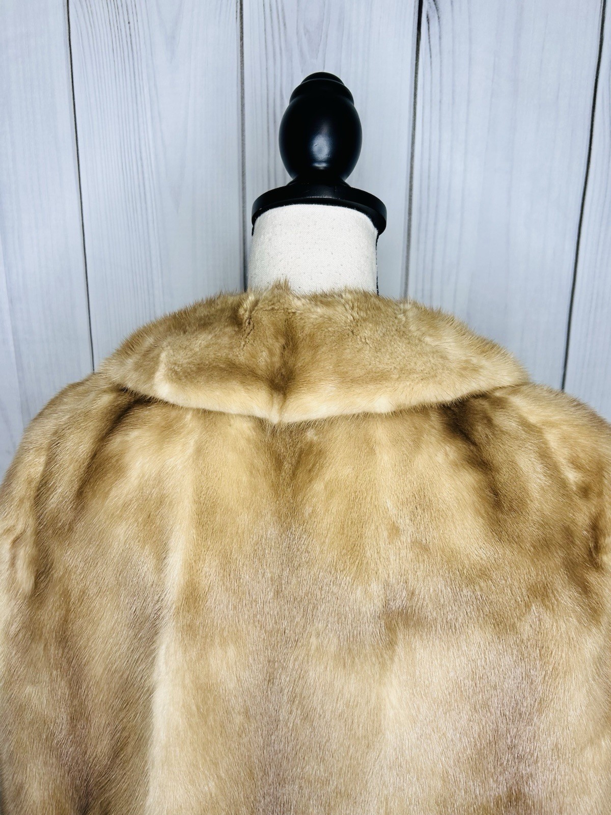 Vintage Mink Fur Cropped Cape Coat Jacket Honey Brown Style Rich’s Fur Salon