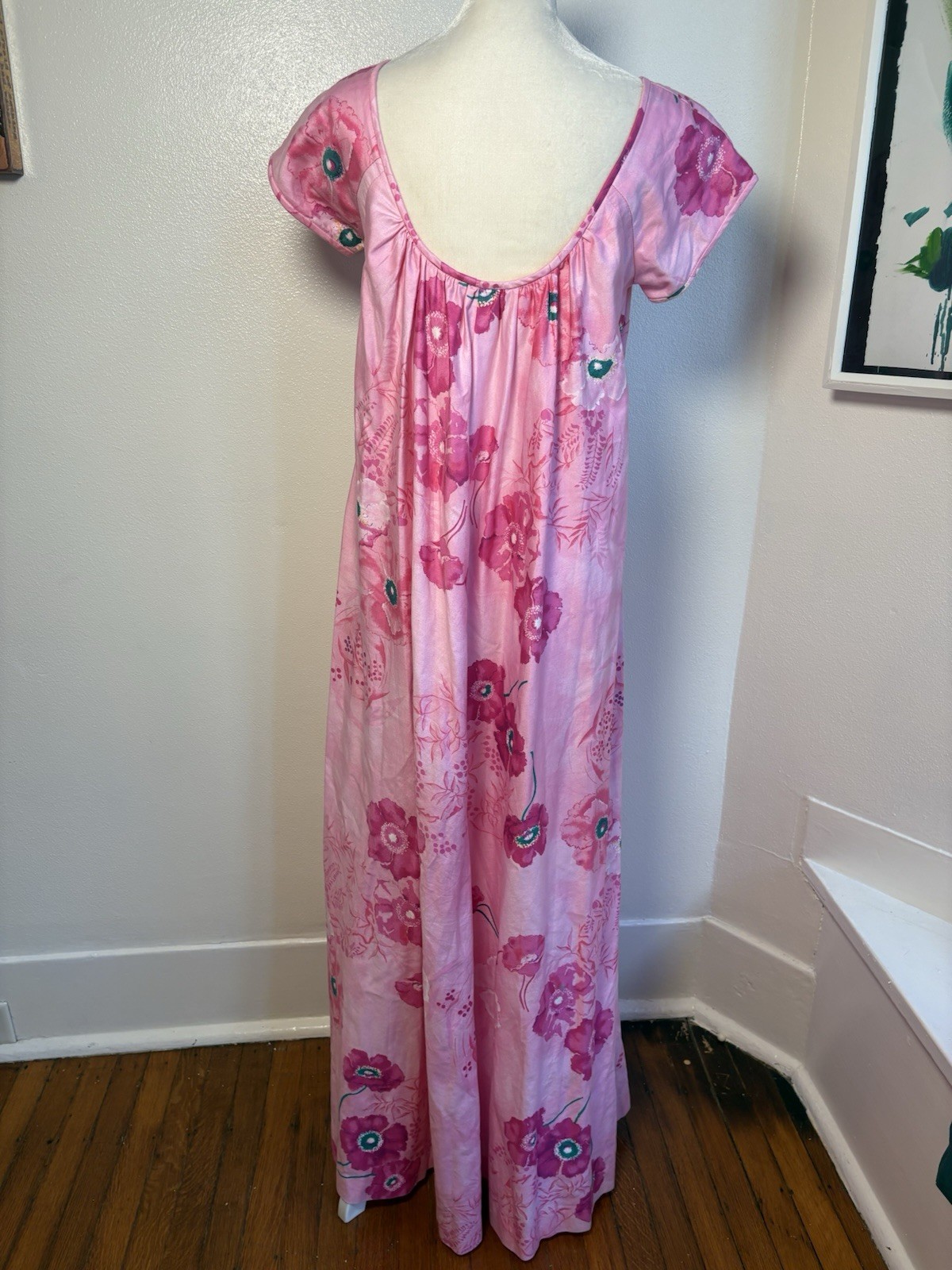 Paradise Hawaii Vintage 60s Pink Floral Dress