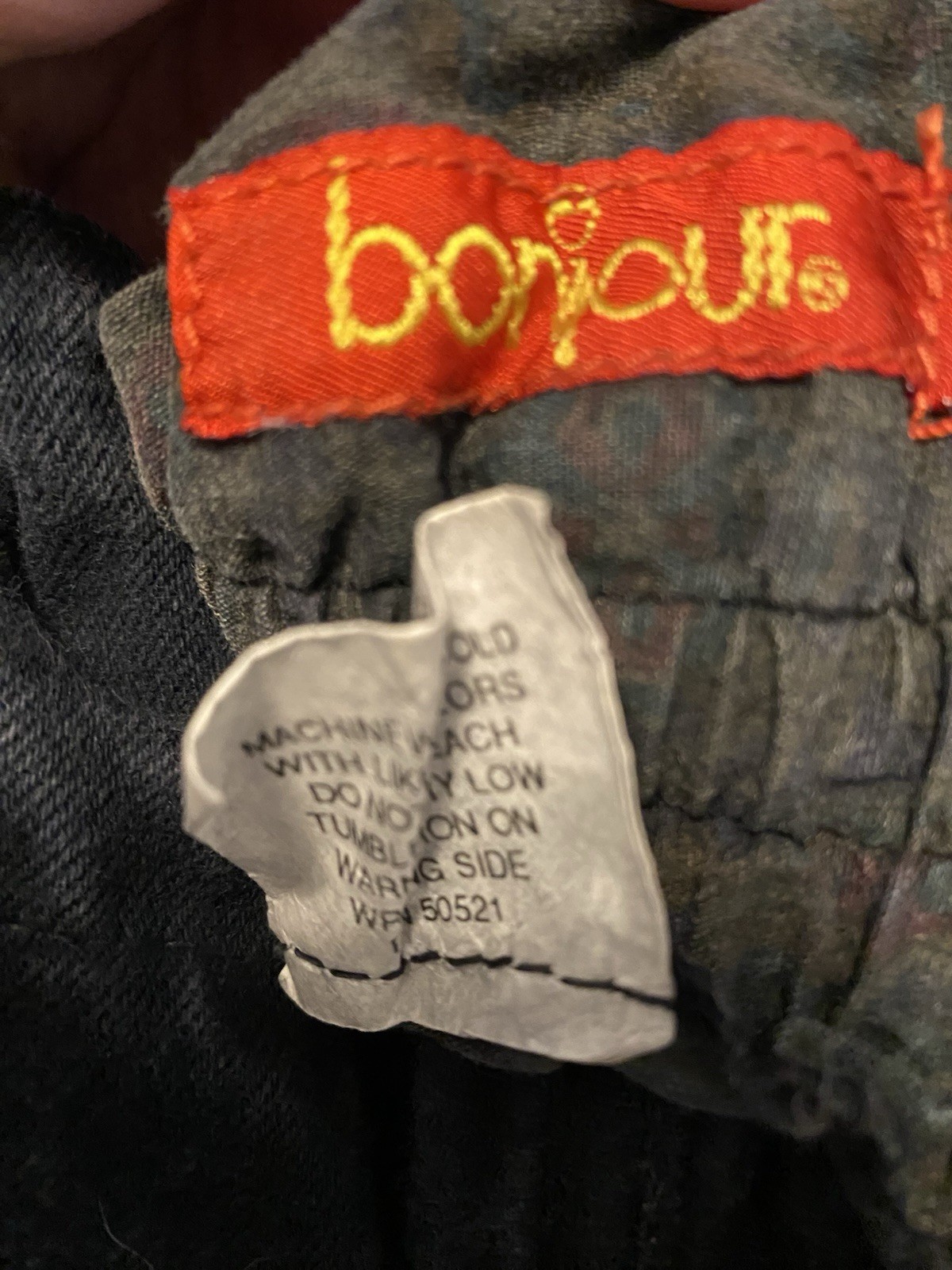 Vintage Retro Bonjour High-Waisted Black Jeans 80’s Grunge Rocker 7/8