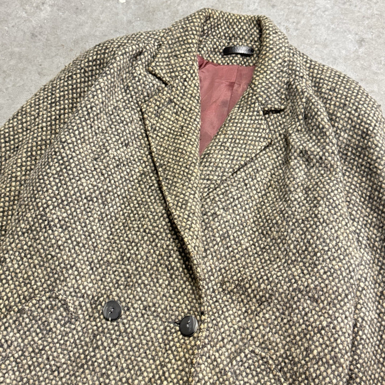 Vintage Donnybrook Union Made Overcoat Balloon Sleeves and Knit Cuffs