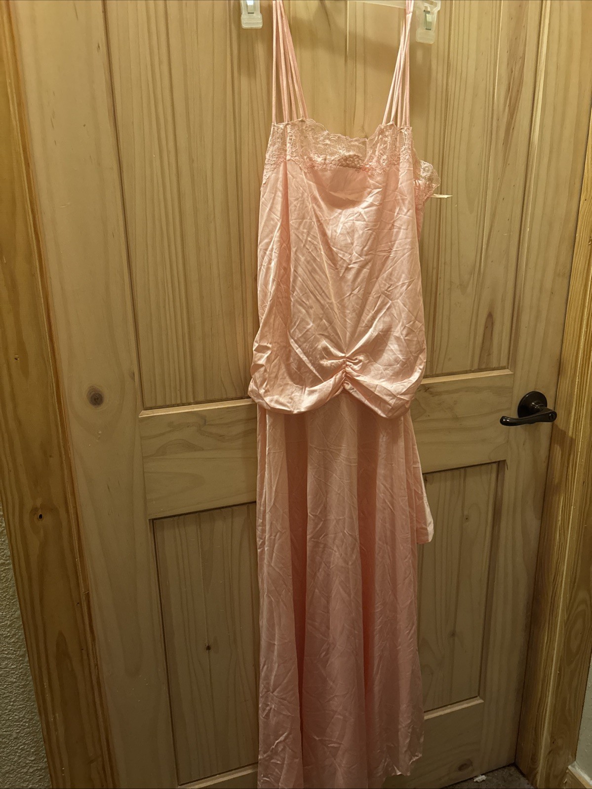 vtg henson kickernick Peachy Pink Nylon Long nightgown Size Small-nwt & Unused