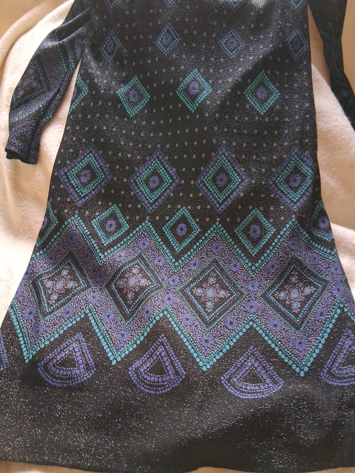 Vintage Finnish Designer Maxi Dress Niemeläinen Scandinavian 70s 80s