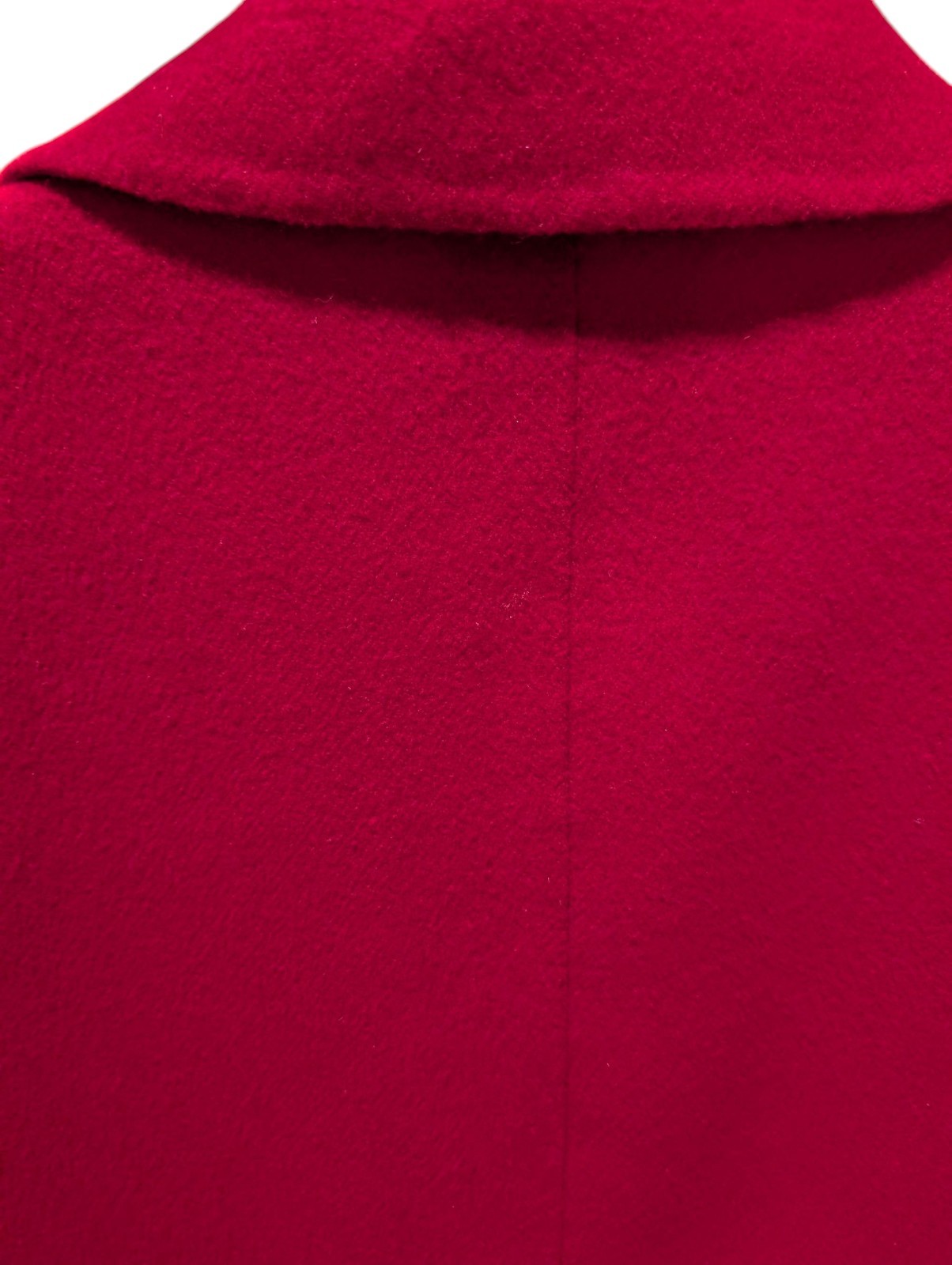 Vintage Red 100% Boiled Wool Coat- Medium, Carole Little, Button Front, Collared