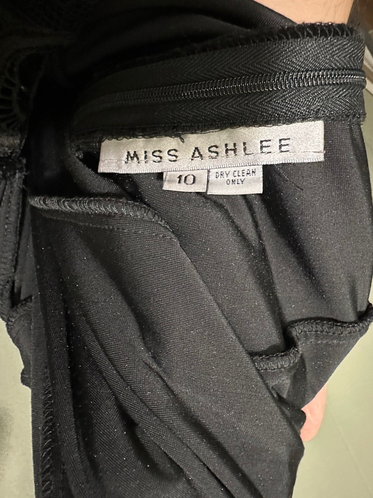 Vintage Miss Ashlee Maxi Dress HeavyEmbroidered Black Super Goth Women’s Size 10