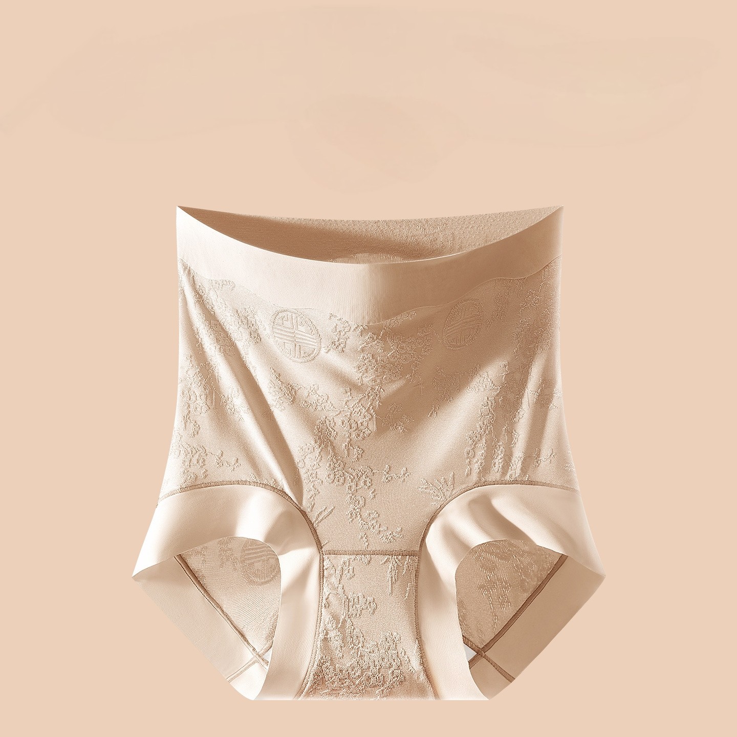 Women’s Antique Style High Waist Panties for Women Tummy Control Embroidery Soft