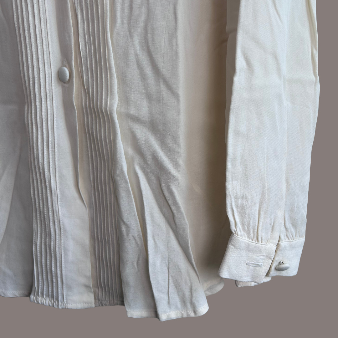 Vintage 90s CL Carole Little Beaded Collar Blouse