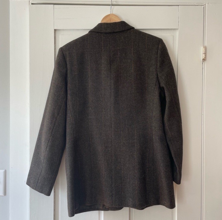 Vintage 1980s Harve Benard Brown Wool Blazer Jacket Size 10