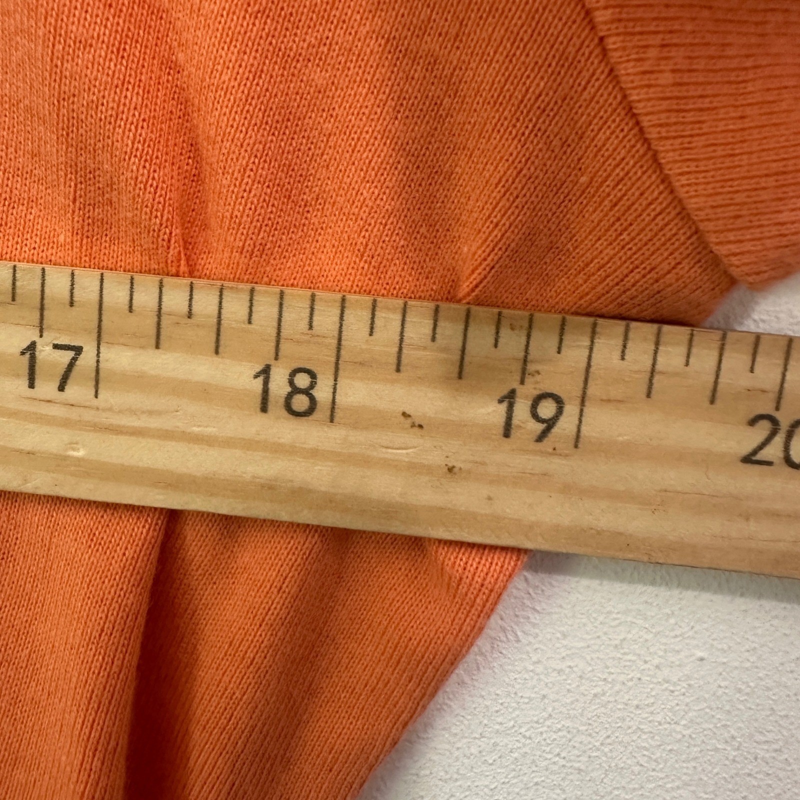 Preview International Vintage 90s Womens T-Shirt Dress Solid Orange Cotton Sz L
