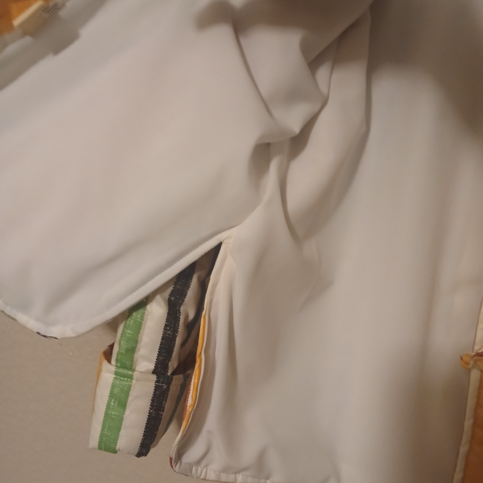 Vintage Marguerite Rubel Medium Women’s Jacket Fruit Stripe Quilt 20″ w 27″ L