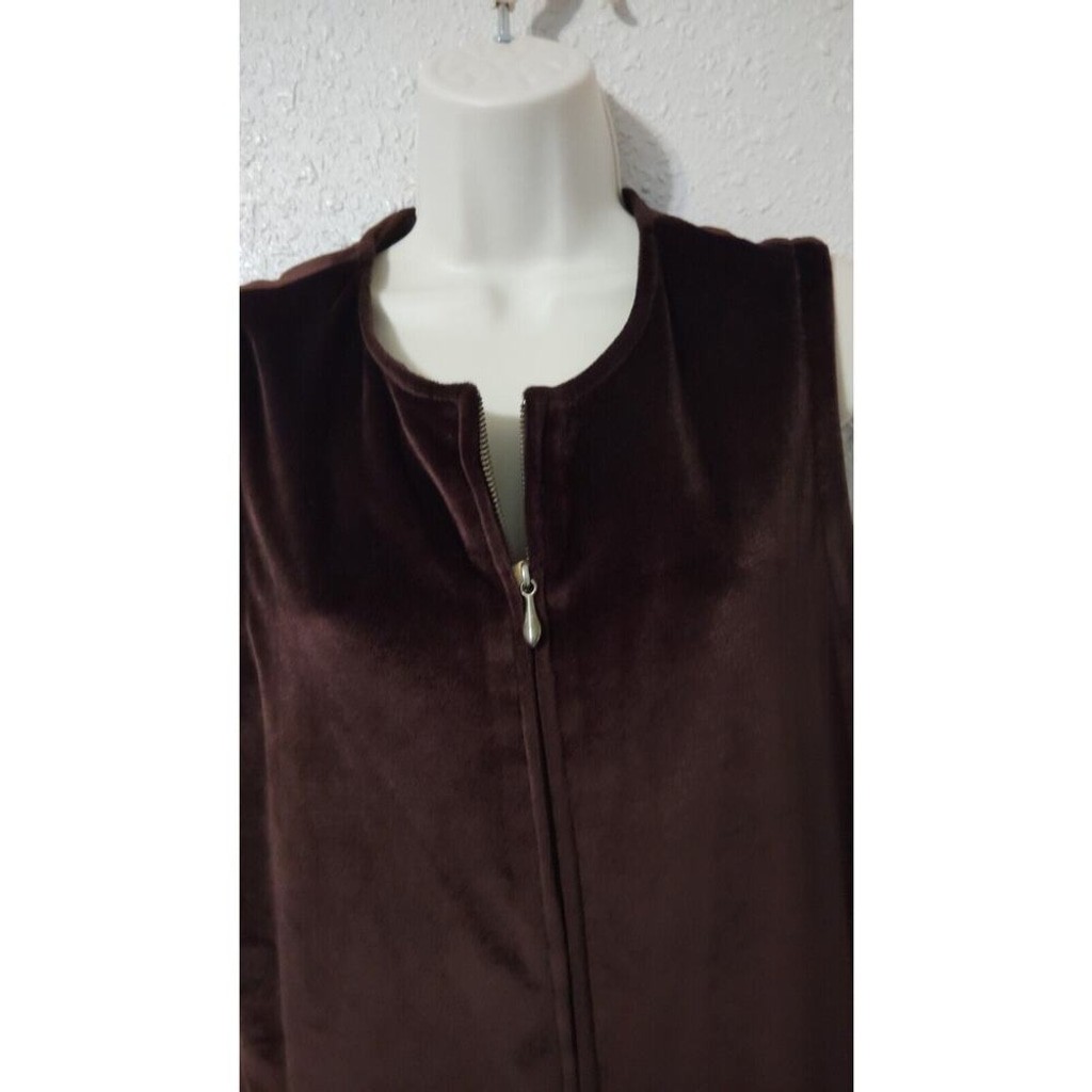 Sports Saavy Vest Women Medium Brown, Zipper, 1980’s, Mom, Grandma Style