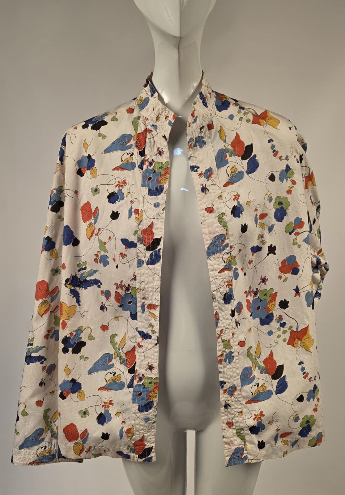 WHIMSICAL 1920’S FLORAL PRINT COTTON JACKET