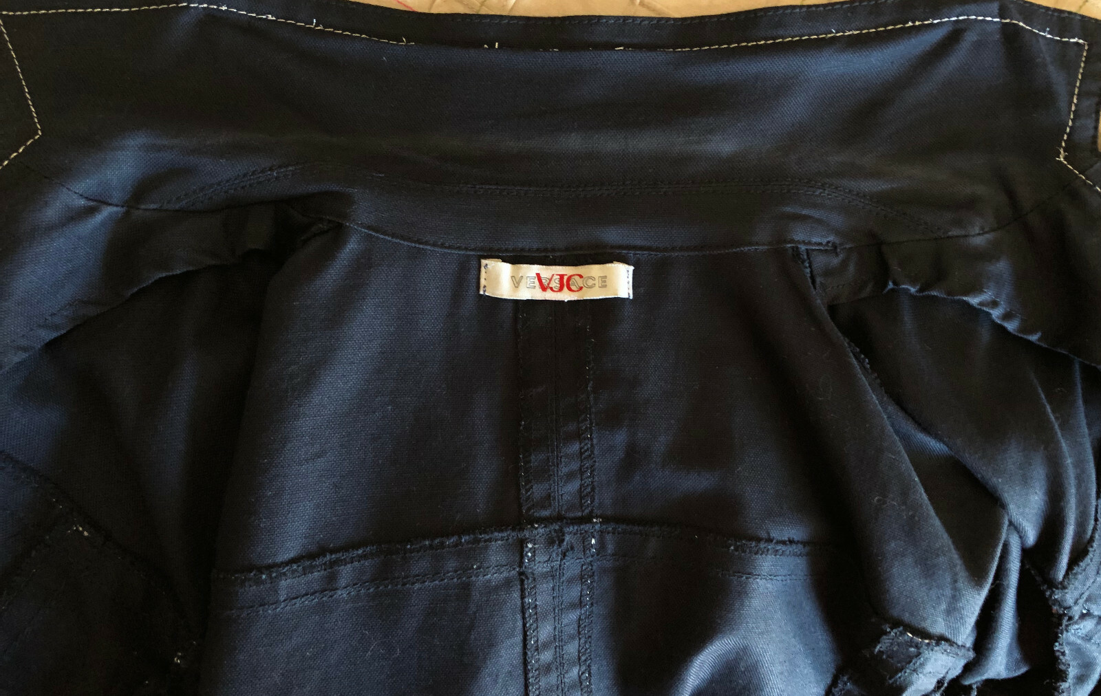 VJC VersaceJeansCouture Blue Silver Accent FrontPockets LSlv 1970’s Jacket szS/M
