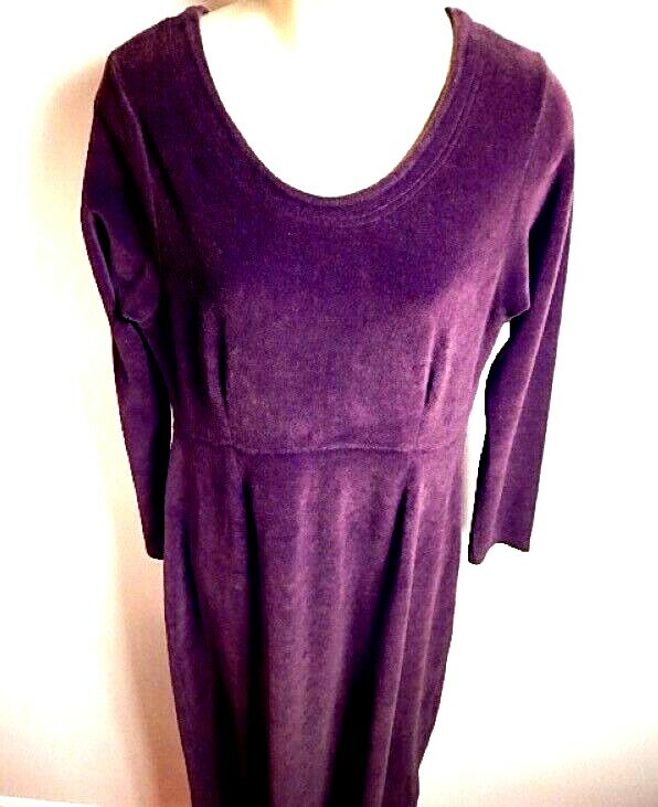 Vintage 1990s USA Outer Limits Empire Dress Burgundy Rust Northern Soul Gothic S