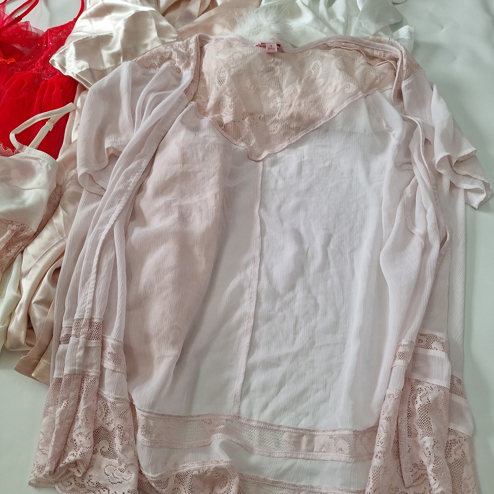 Lot of 8 Victoria Secret Lingerie Pajama Bottoms Shirt Slip Bodysuit BabyDoll