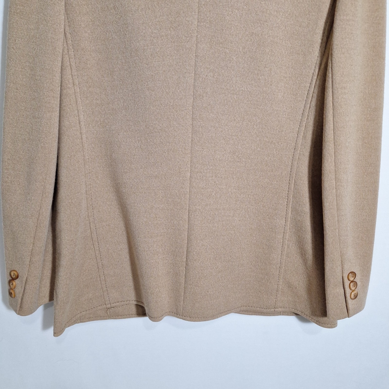 Vintage Bleyle Hooper Camel Wool Pantsuit Set Womens 12 Large Made W Germany 70s