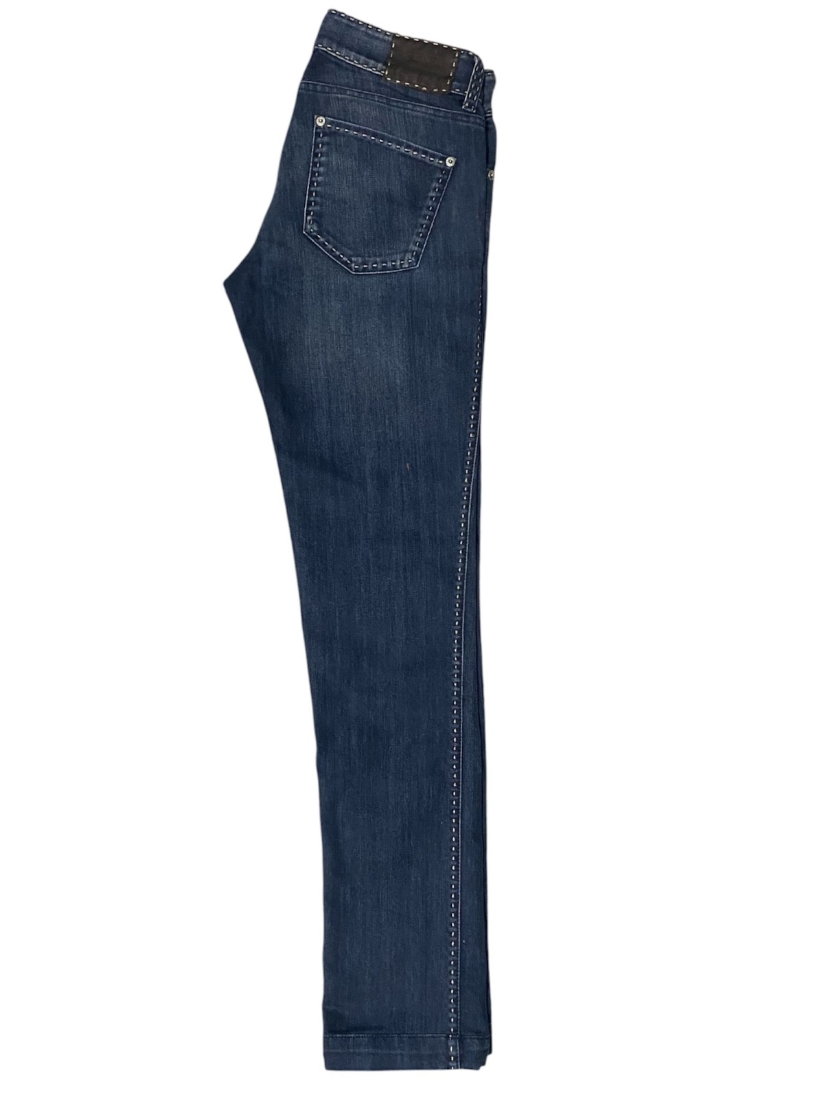 FENDI Selleria Serie Numerata Denim Jeans Blue Straight Leg Size IT 40 Made Ital
