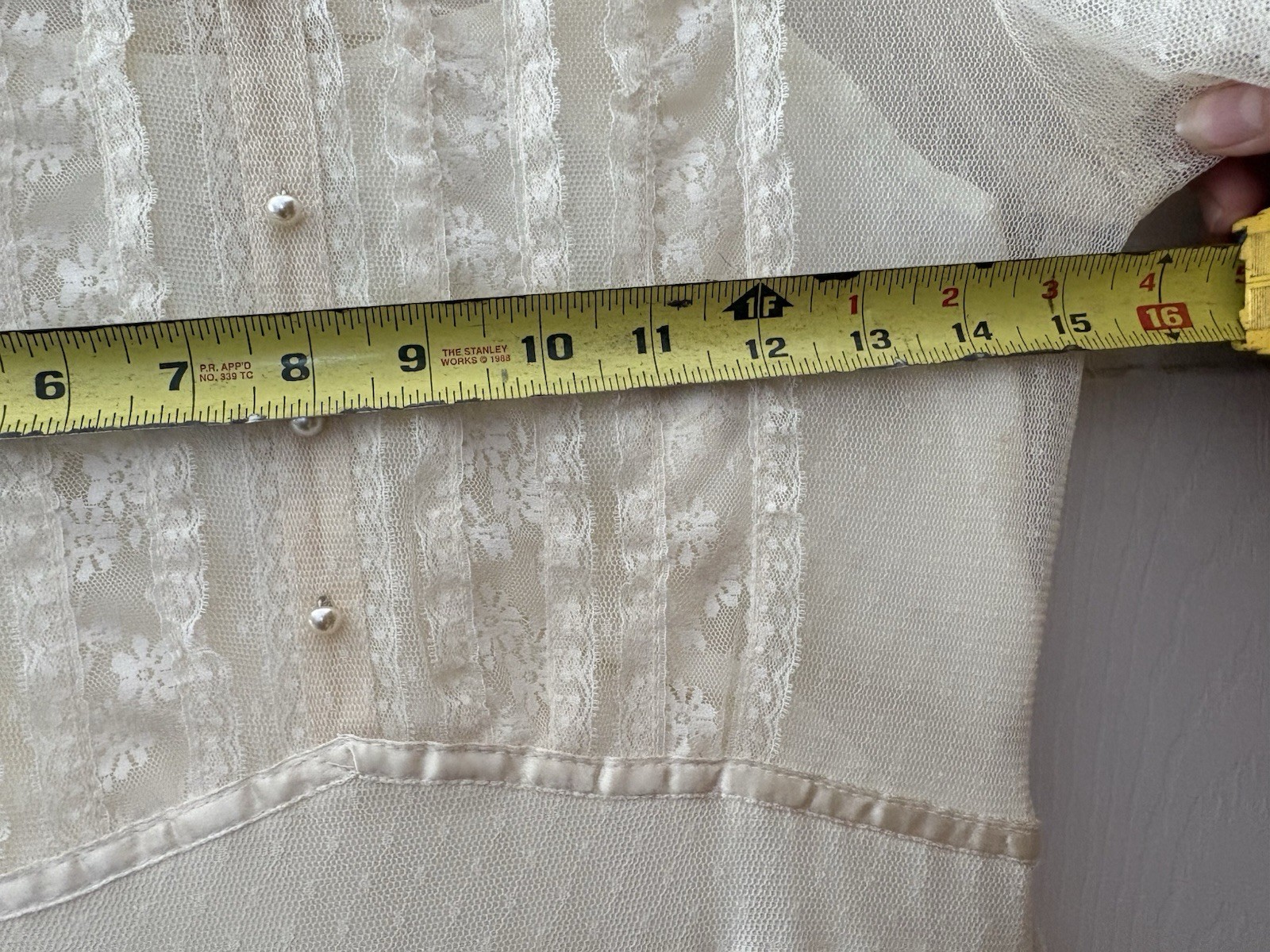 Vtg Swiss Dot Lace Edwardian Prairie Romantic Ivory WEDDING GOWN Handmade