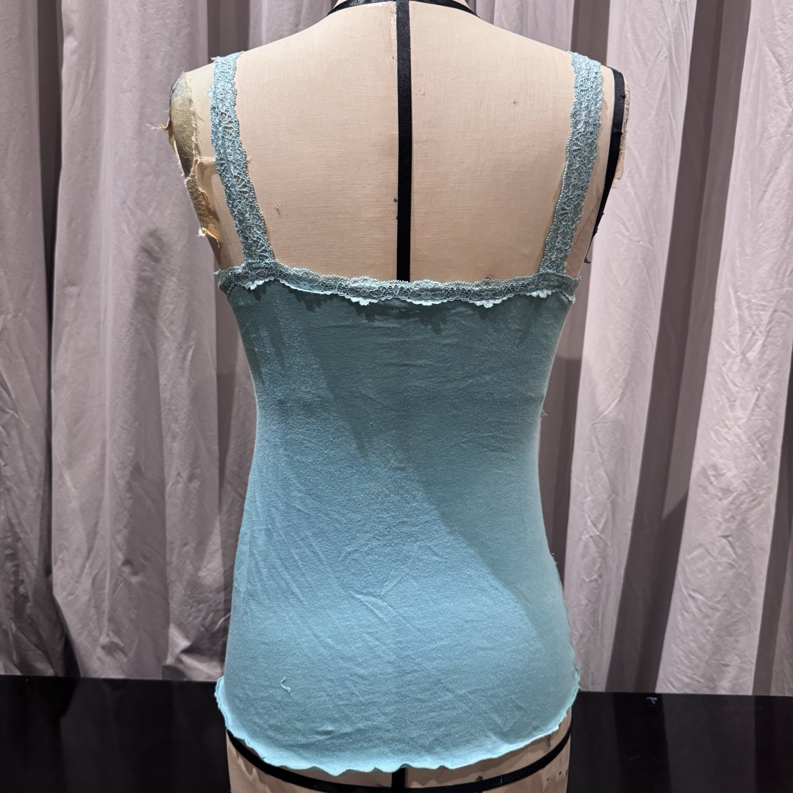 Vintage Stock Ann Ferriday Cotton, Lace Fairy Sexy Corset Cami M