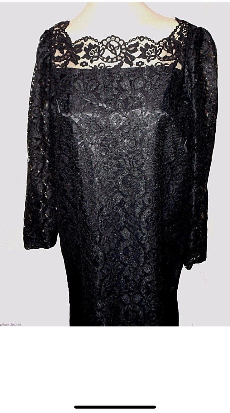 Vintage, Gothic Dress, Wilroy Traveller New York, Black All-LACE Dark Shadows