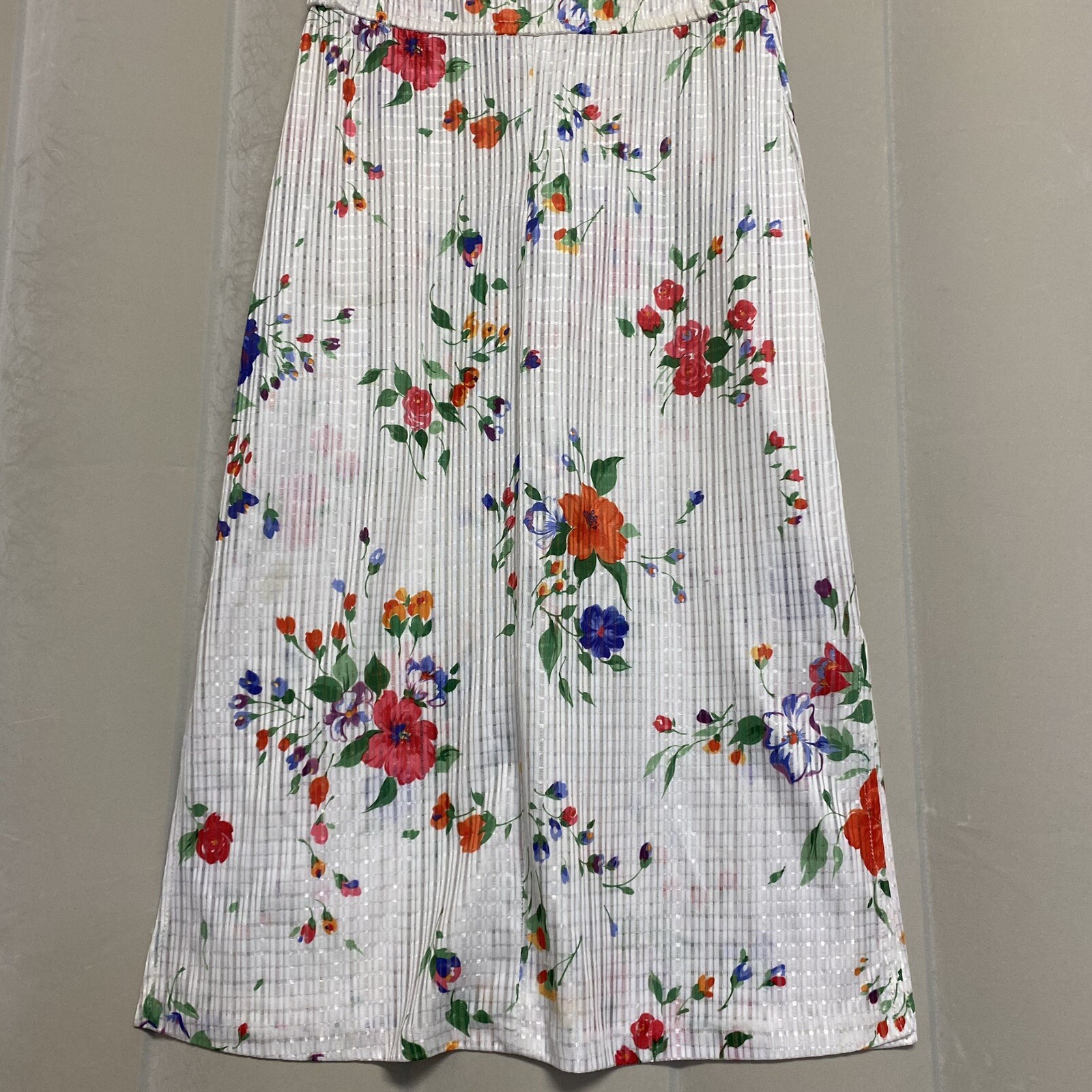 Vintage Mara Jrs of California Dress Size 5 Floral Midi Mandarin Collar 1970s