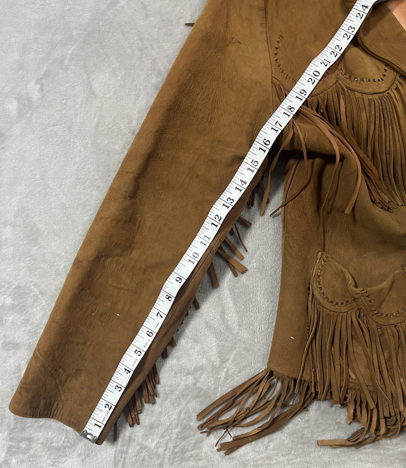 Vintage Pioneer Wear – Albuquerque – Leather Fringes Jacket Coat – Adult Medium