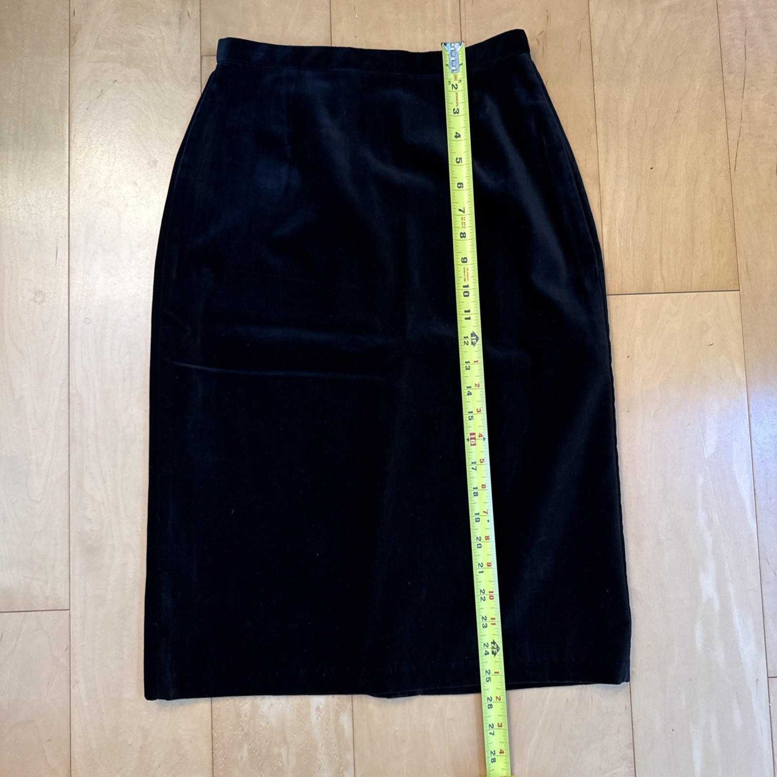 VINTAGE VELVET Laura Ashley Vintage Size 6 See Measurements Black Straight Skirt