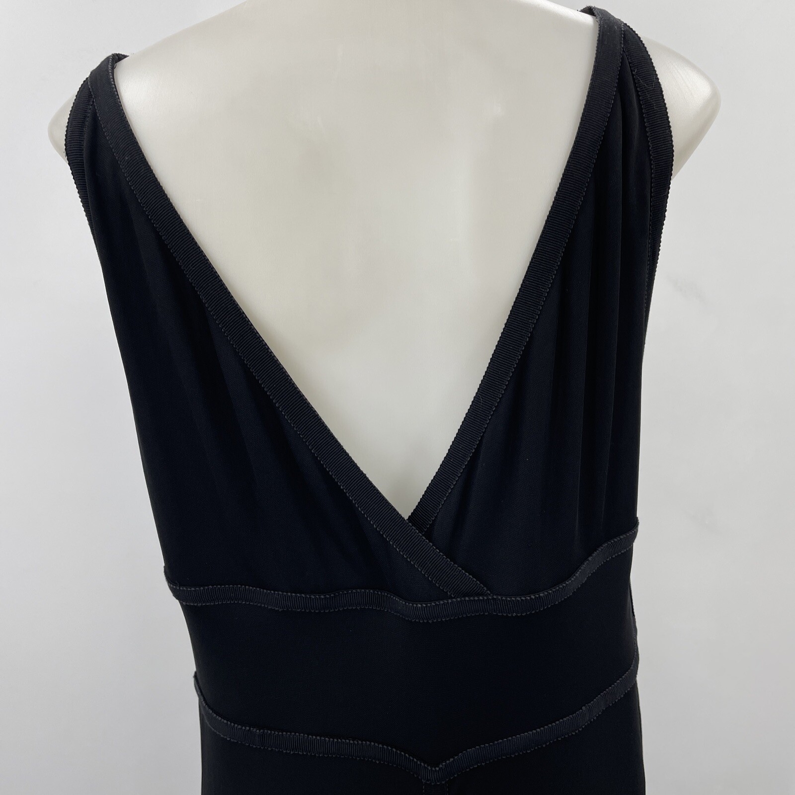 Vintage Donna Karan Dress Maxi Black Gown Size Large Union Tag Evening Gown