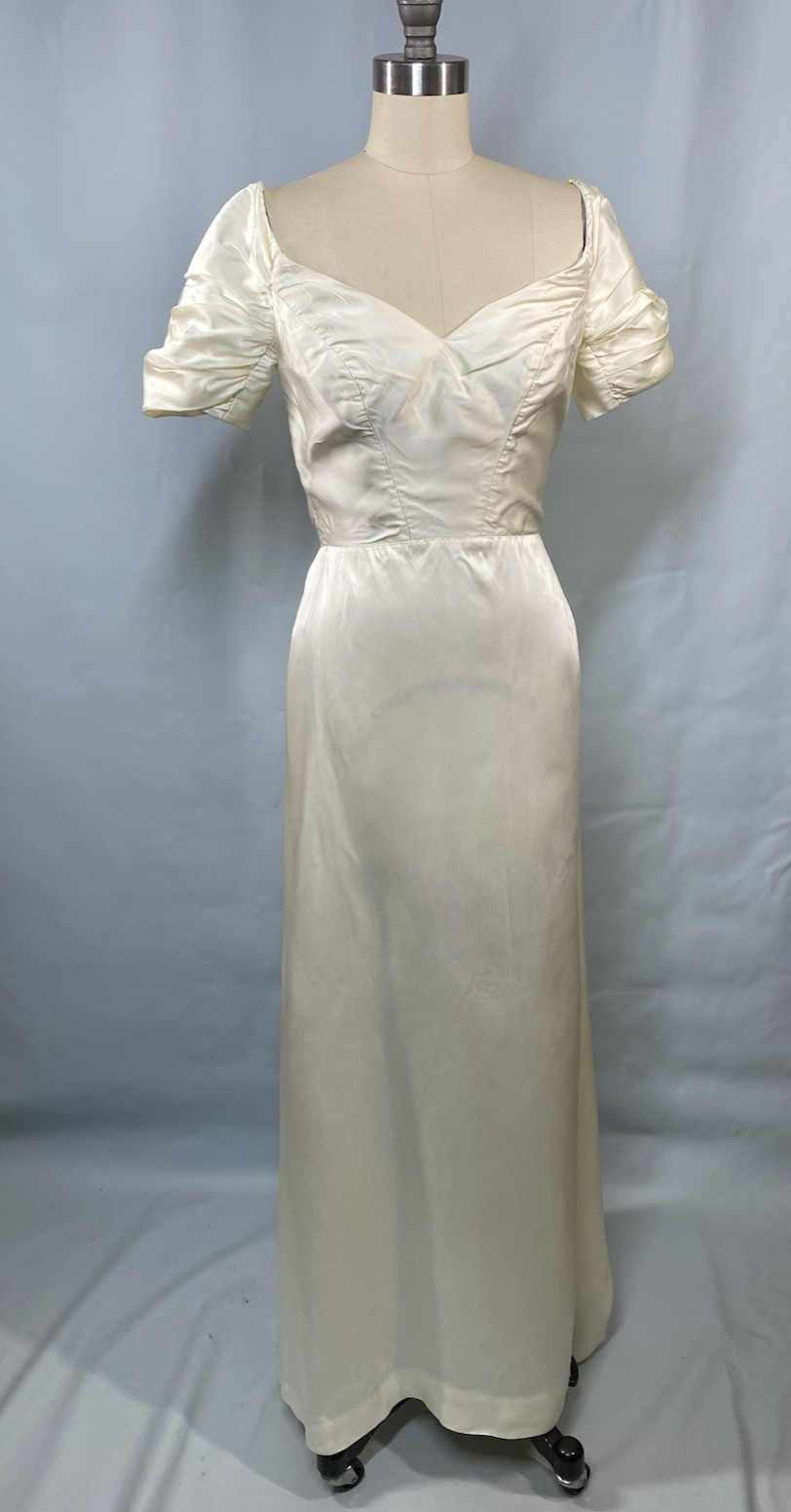 Vintage Wedding Dress EXTRA SMALL XS Ivory PRISCILLA OF BOSTON 50s 60s pin-up