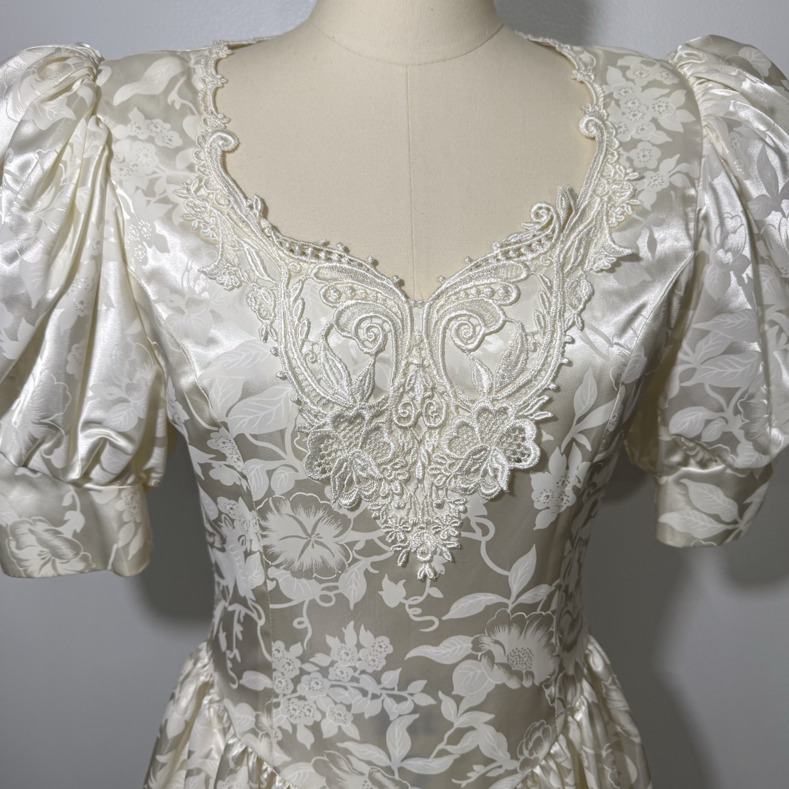 Vintage Dress Wedding 1980s 5/6