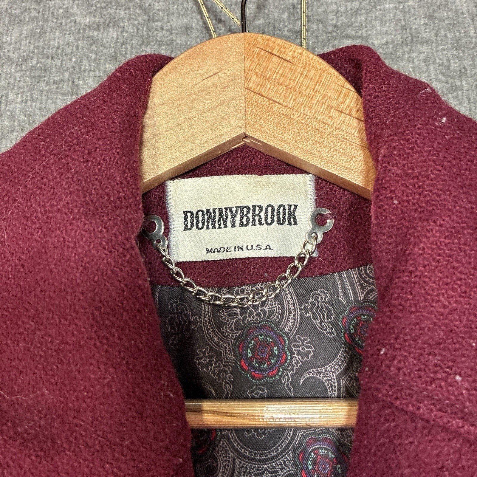 Vintage Donnybrook Women’s Wool Coat Size 14 Red USA Double Breasted 80’s 70’s