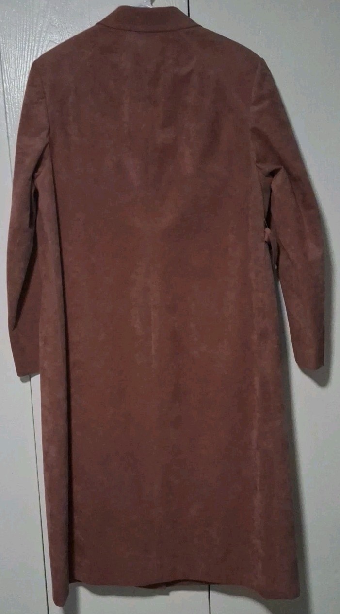 VTG Princeton Custom Tailors Hong Kong Suede Coat Pink Mauve Estimated Size 8-10