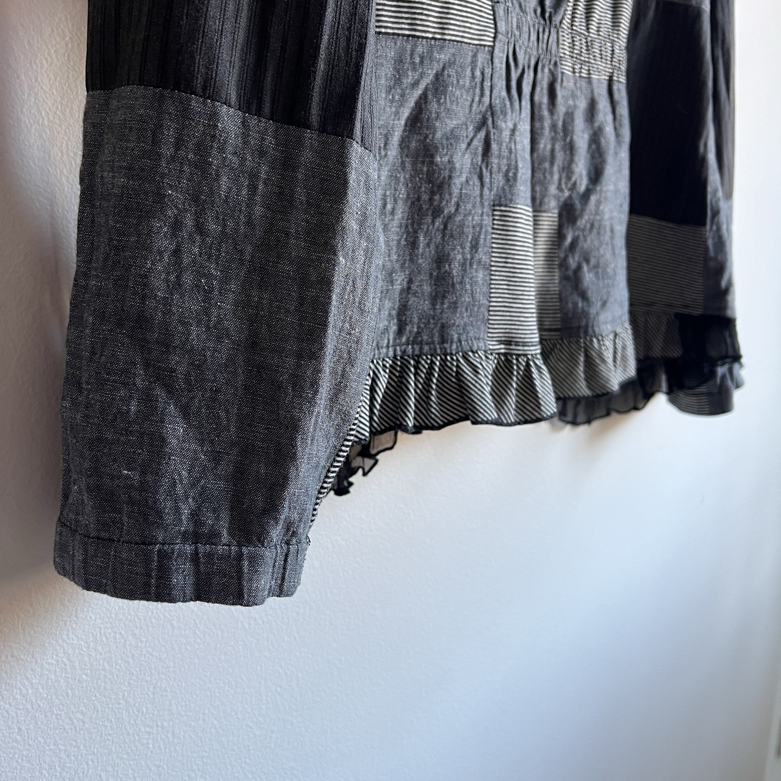 Vintage Grey and Black Patchwork Short Jacket, By Boo Radley, Woman’s Medium