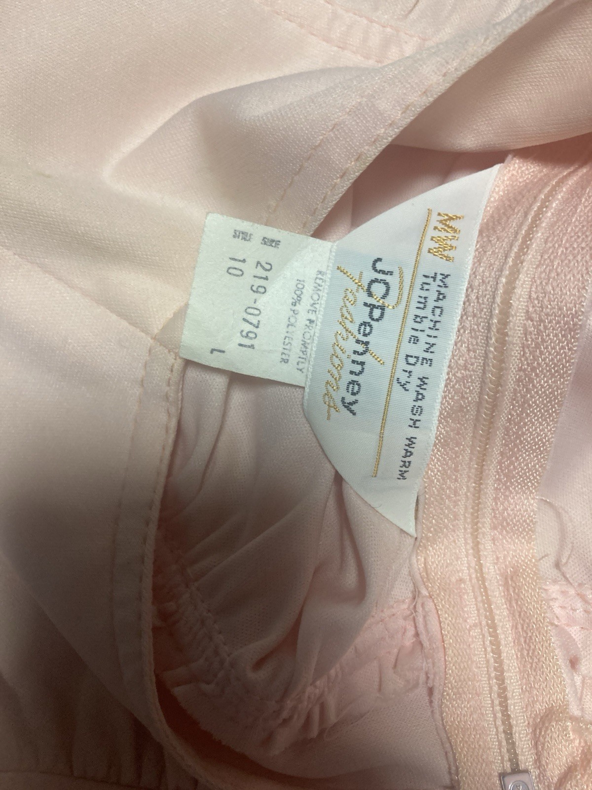 JCPenney fashion vintage peach dress large
