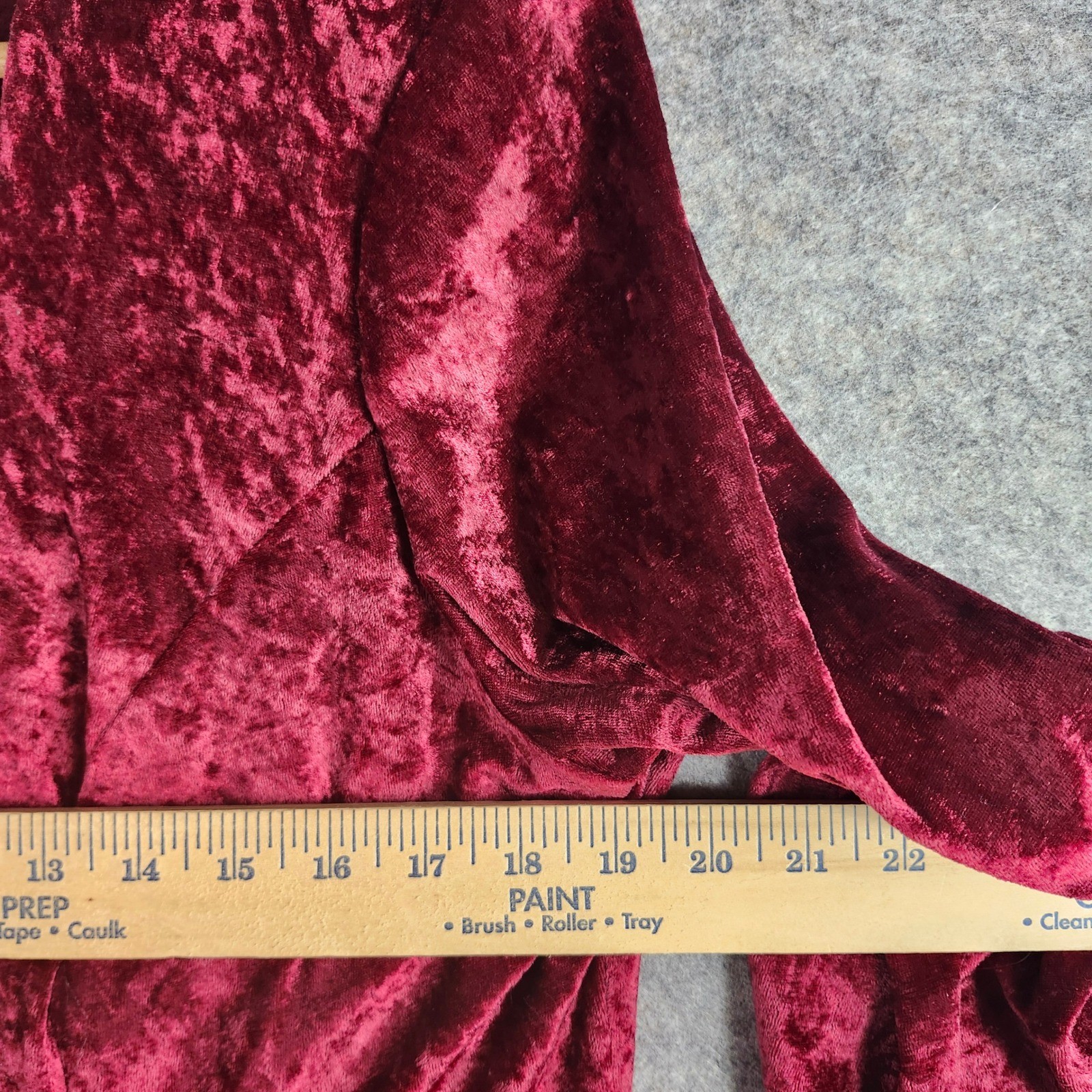 VTG Adrian Jordan Velvet Skater Dress Womens 14 Burgundy Criss Cross Back V-Neck