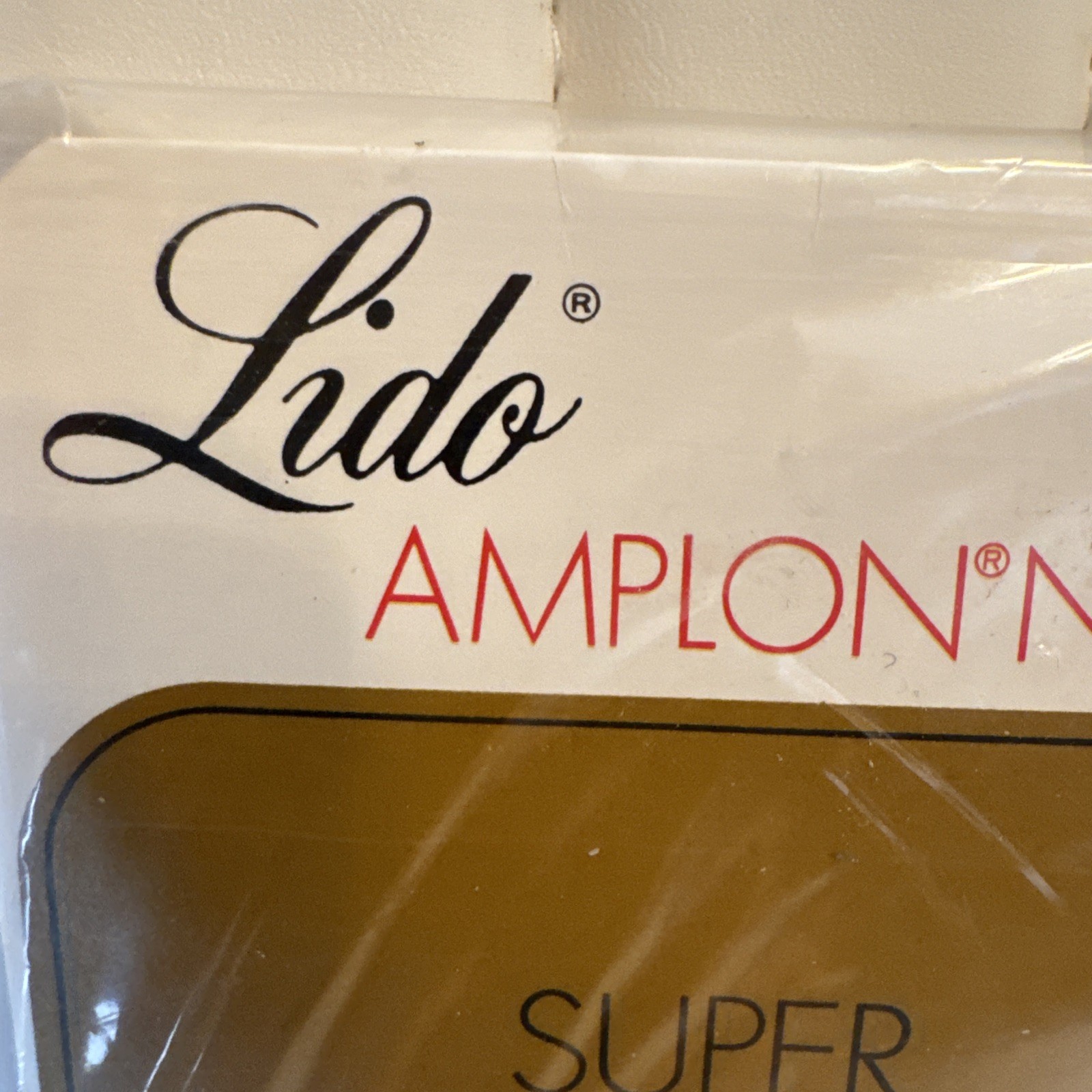 Vintage RED HOT Lido Amplon Nylon super Stretch Panty Hose 5’6” & Over 1960’s ED