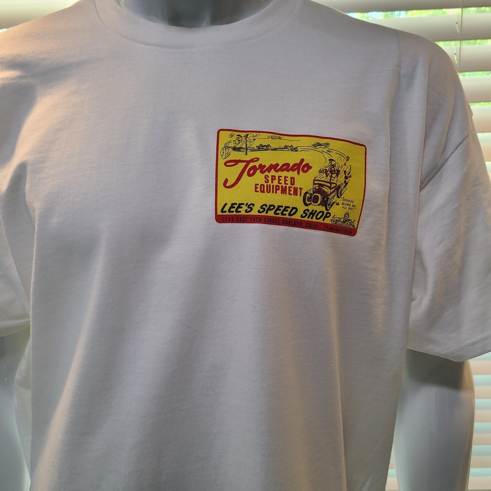 Vintage Race T-shirt TORNADO SPEED EQUIPMENT LEE’S SPEED SHOP OAKLAND CALIF.