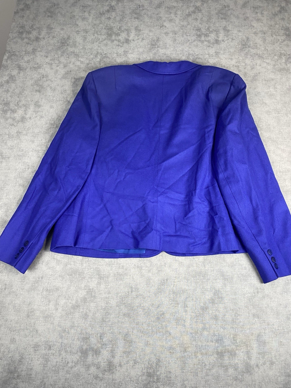 Pendleton Womens Blazer 20W Blue Virgin Wool USA One Button Jacket