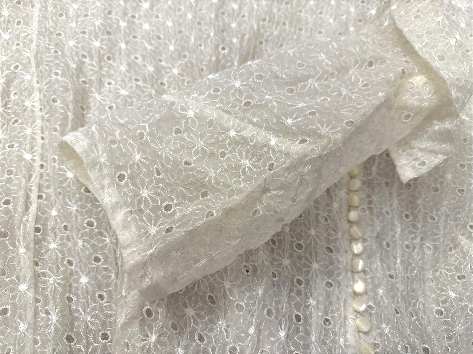 vintage 50s 1950s sheer overlay shirt dress eyelet button up peter pan collar