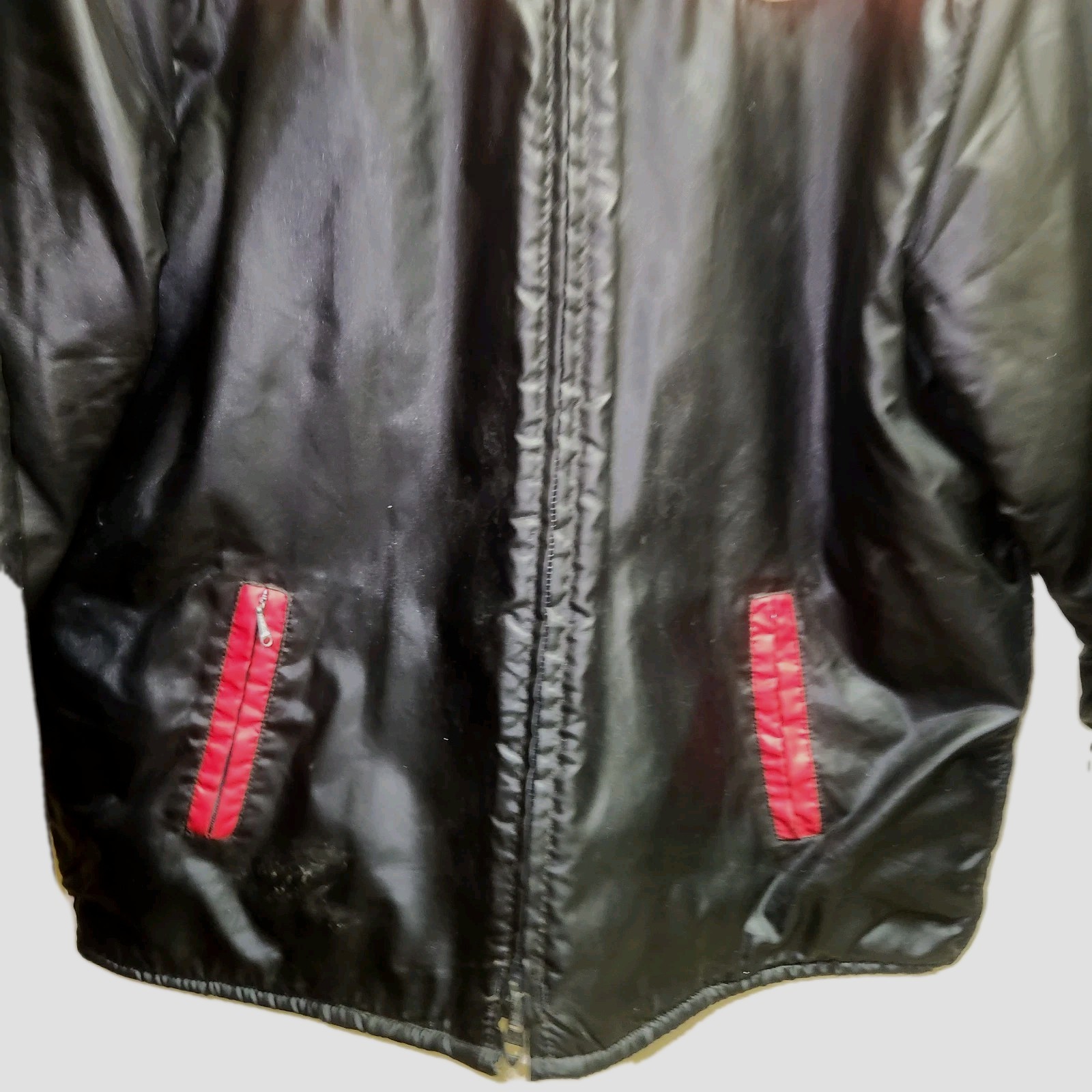 Hot Dog By Marco Vtg Jacket Mens XXL Black Talon 80s Idaho Falls Belted Ski Coat