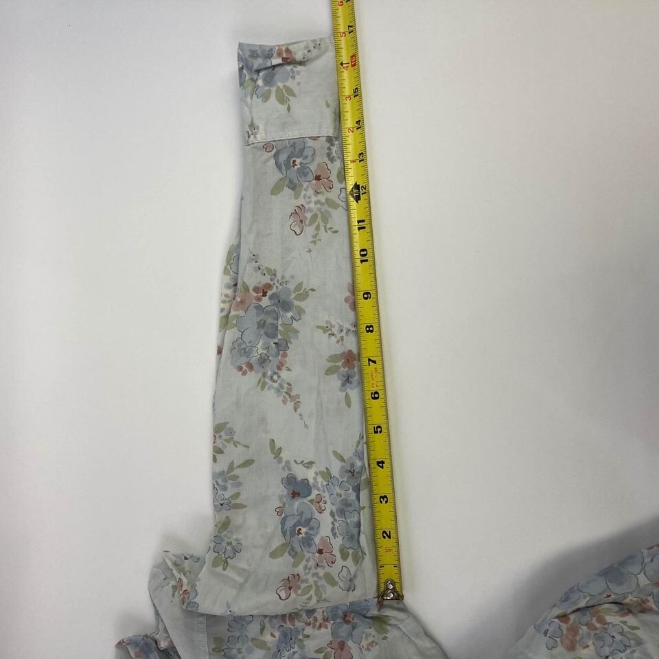 VTG Lord & Taylor Petite 8 S M Western Prairie Floral Blouse Snap Button Down