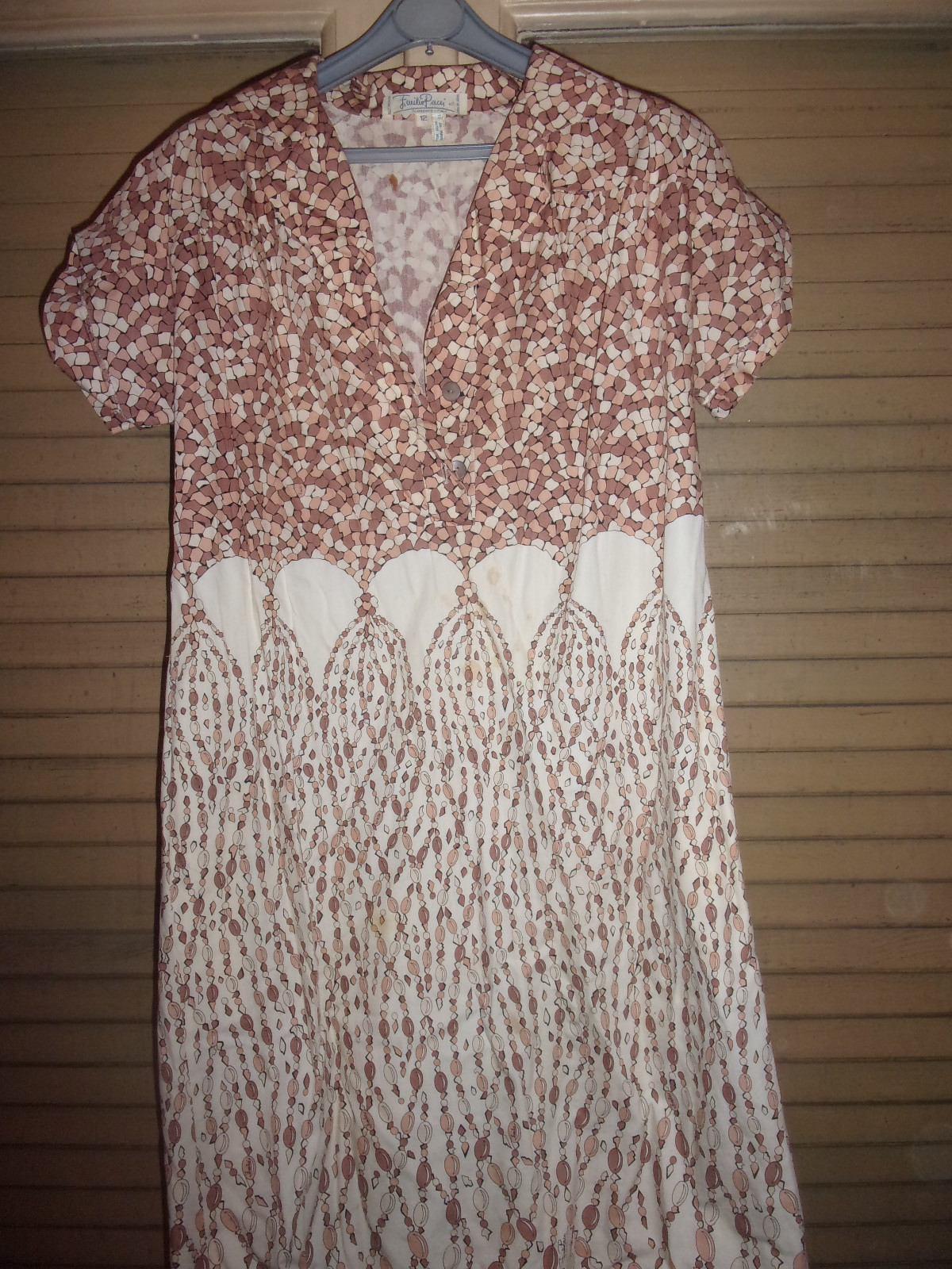 Emilio Pucci Original Vintage Pure Cotton Dress
